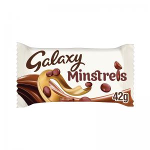 Galaxy Minstrel Milk Chocolate Button Pouch Bag 125g Pack of 15 122070