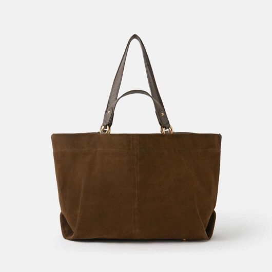 Accessorize Women's Suede Multi Handle Tote Bag - Chocolate, Chocolate,Black