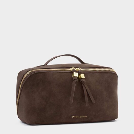 Katie Loxton Large Toiletry Bag Chocolate