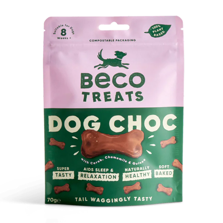 Beco Plant Based Choc Dog Treats - 70g