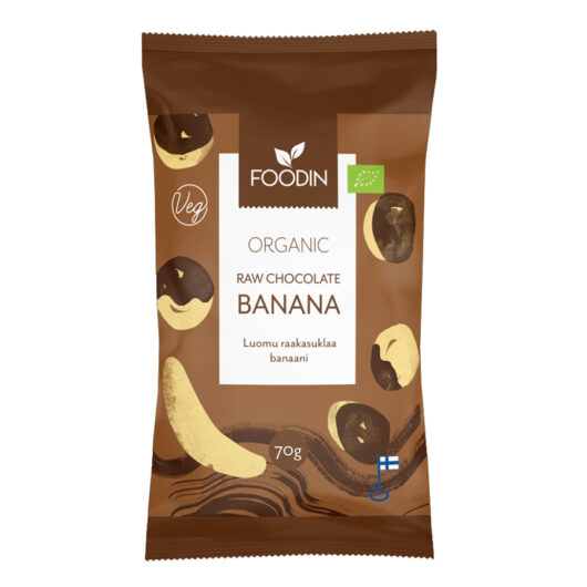 Foodin Organic Raw Chocolate Coated Banana - 70g