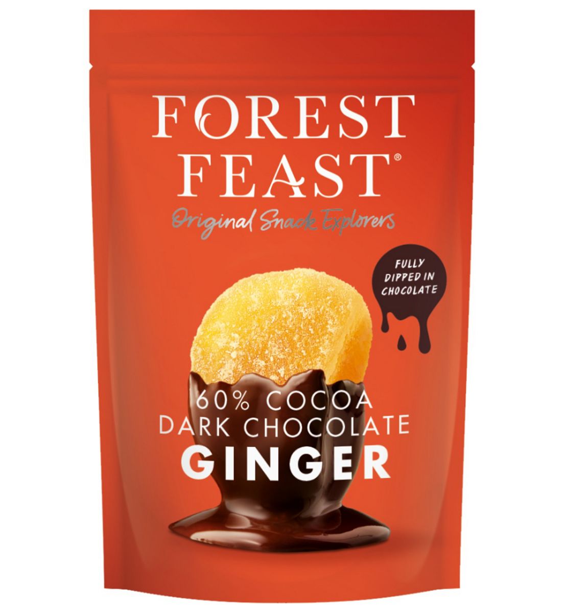 Forest Feast 60% Cocoa Dark Chocolate Ginger 130g