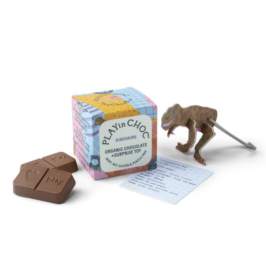 PLAYin Choc Organic Chocolate & Dinosaur Surprise Toy