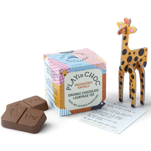 PLAYin Choc Organic Chocolate & Endangered Animal Surprise Toy